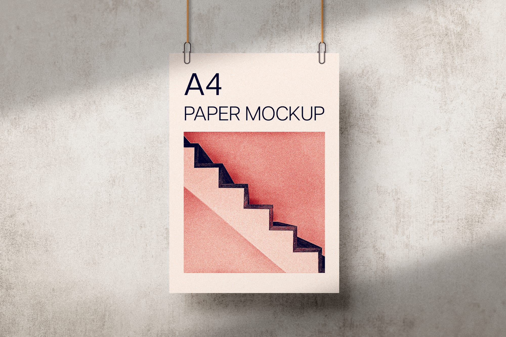 Hanging A4 Poster Mockup