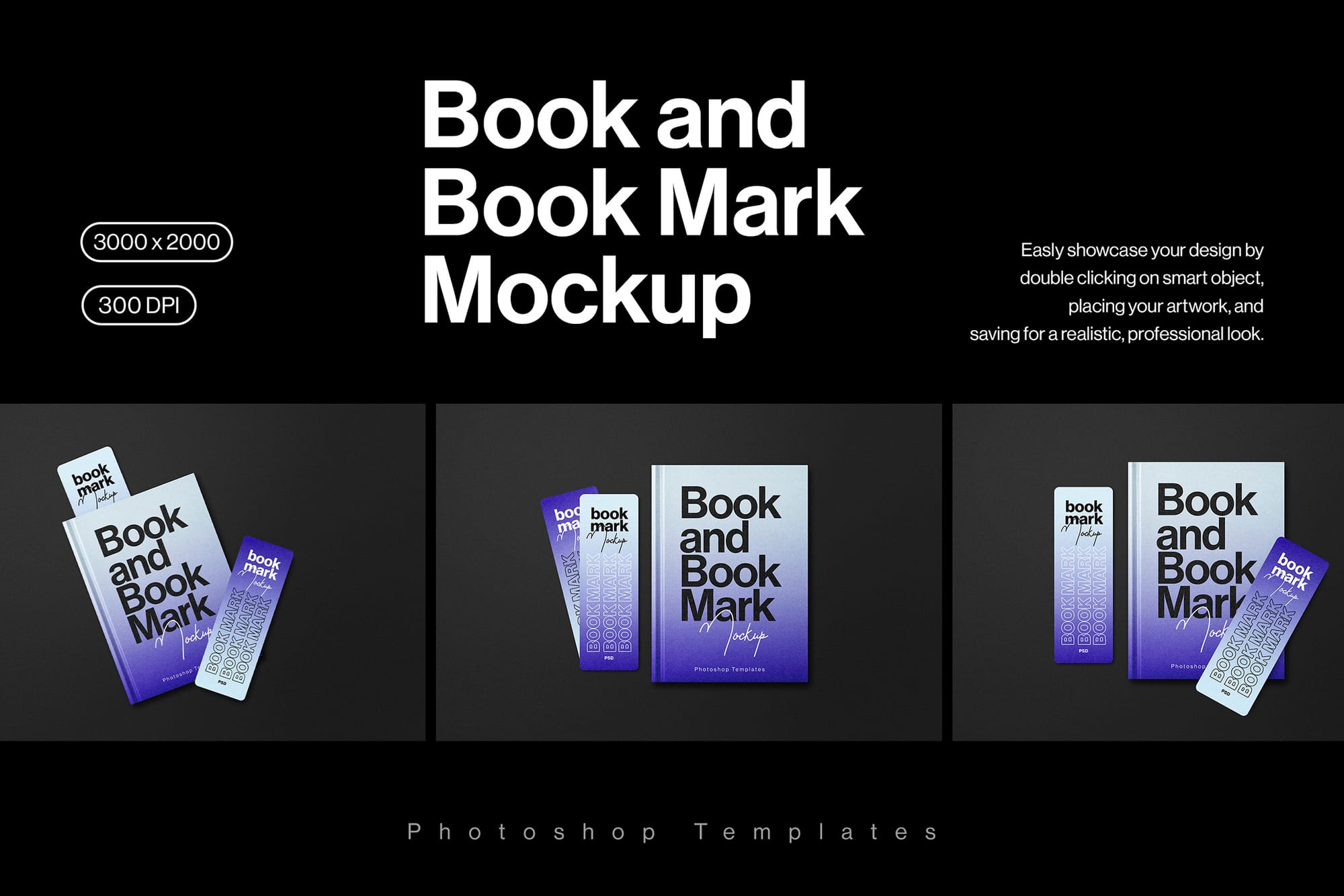 Book Mockup and Book Mark Mockup