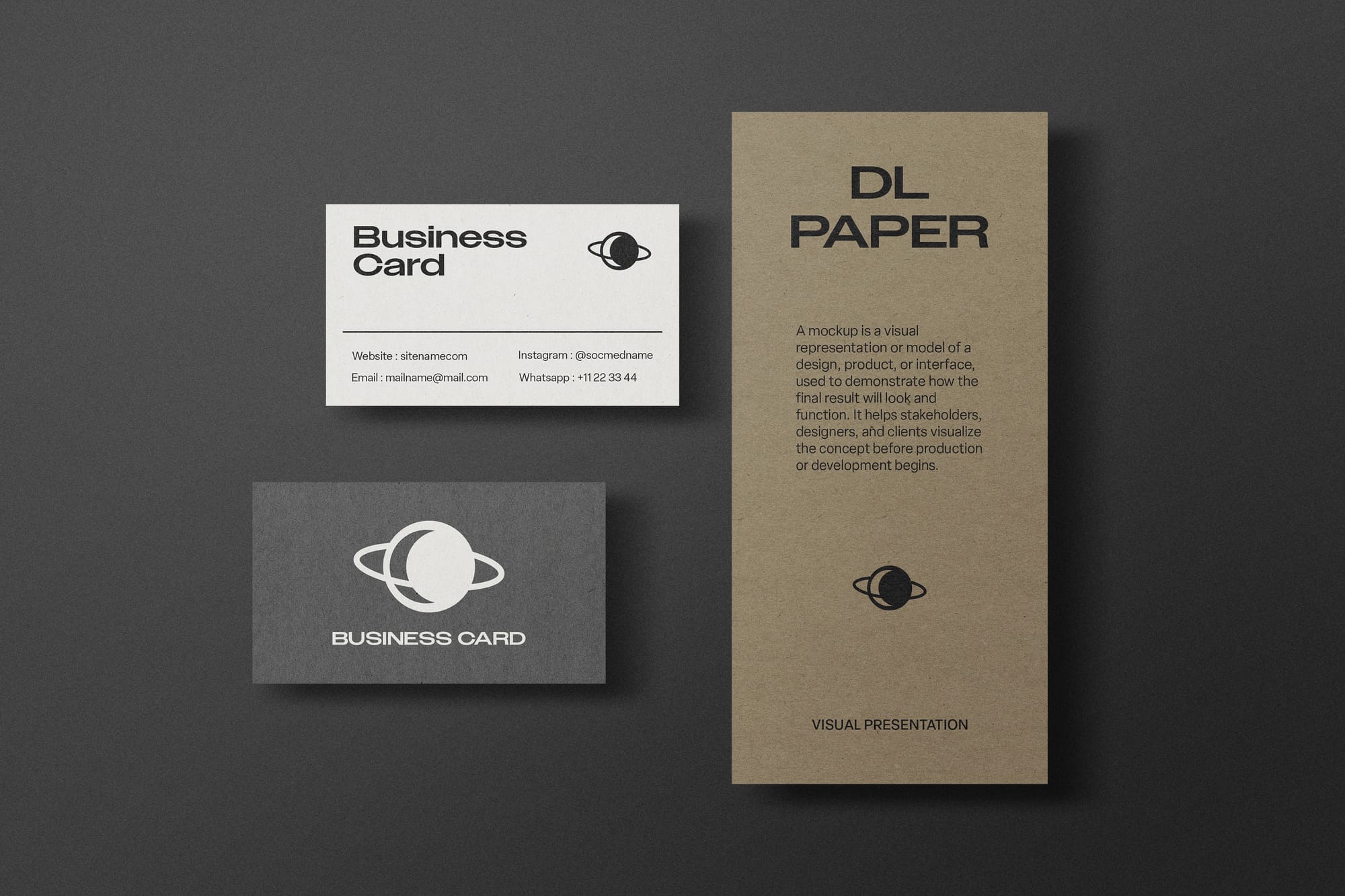 DL and Business Card Mockup