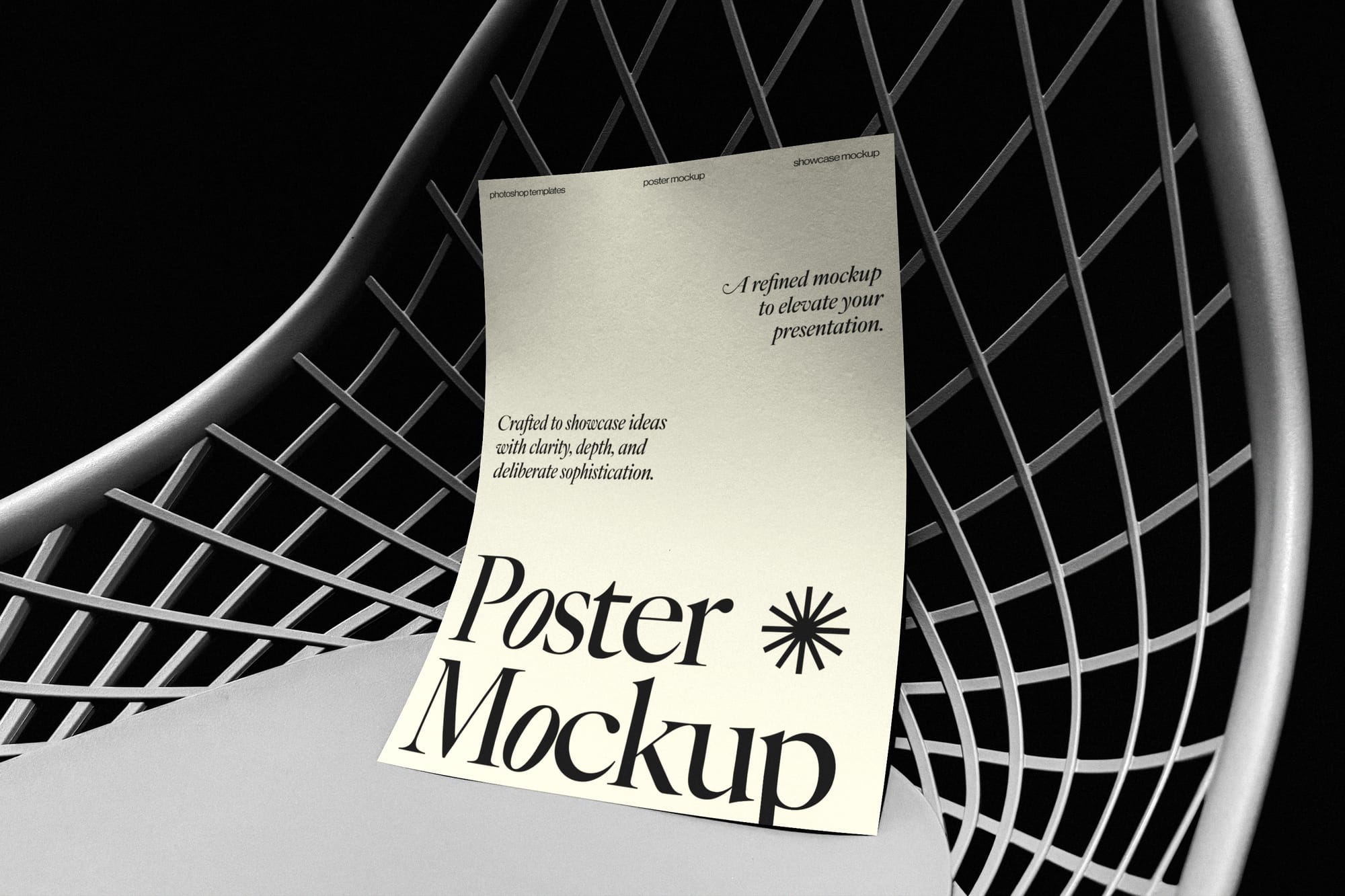 Poster Mockup On Chair