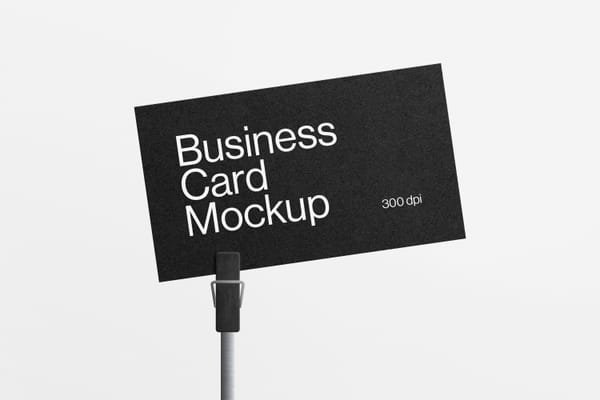 Business Card Mockup with Clip