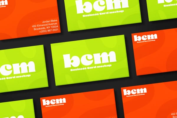 Bold & Vibrant Business Card Mockup