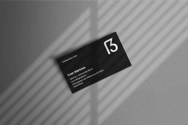 Black Business Card Mockup