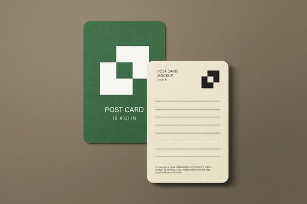 Vertical Postcard Mockup