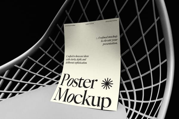 Poster Mockup On Chair