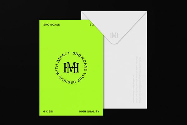 Postcard And Envelope Mockup