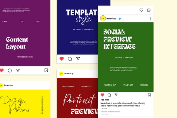 Bold Instagram Portrait Post Mockup