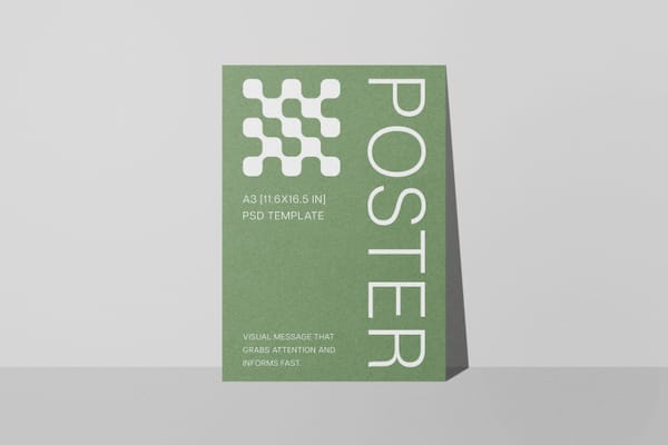 Poster Mockup On Wall Background