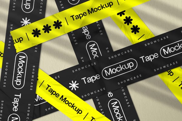 Realistic Duct Tape Mockup
