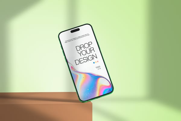 iPhone 16 promax Mockup on Podium