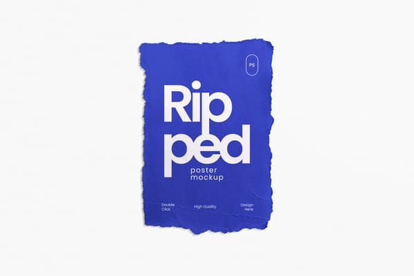Ripped Poster Mockup